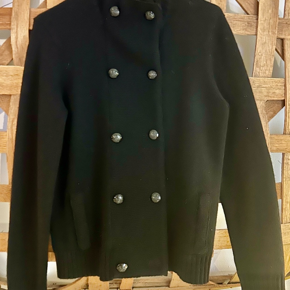 Lauren Ralph Lauren Black Double-Breasted Sweater Blazer. New with Tags.